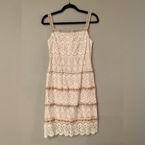 Nanettte Lepore Vintage Cream Lace Size 4 Dress in Excellent Preloved Condition.